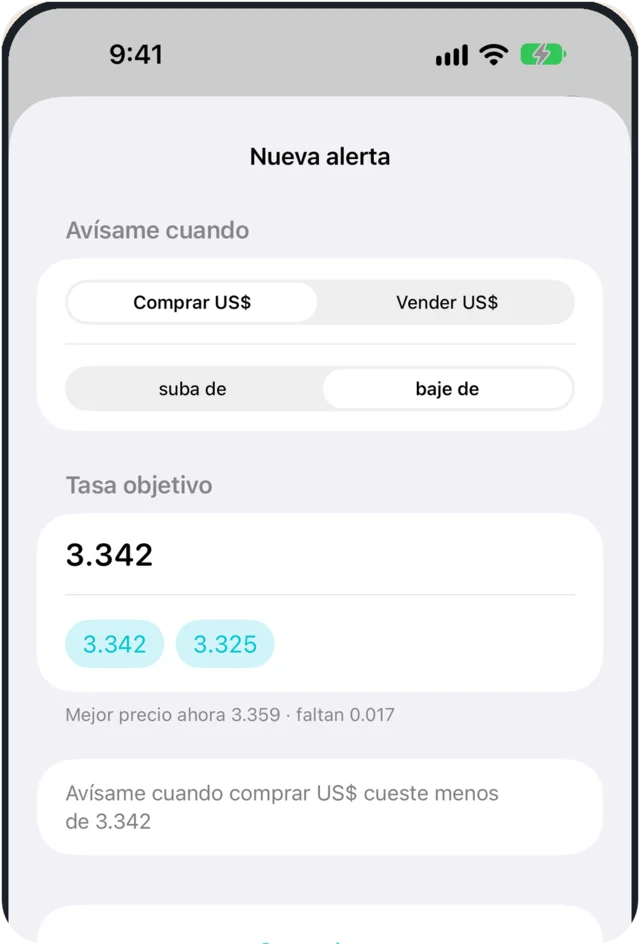Alertas — Te avisamos cuando llegue a tu precio